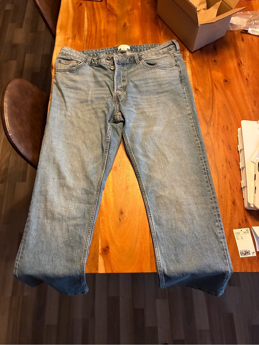 H&M Women's Straight Regular Waist Jeans — Light Blue
